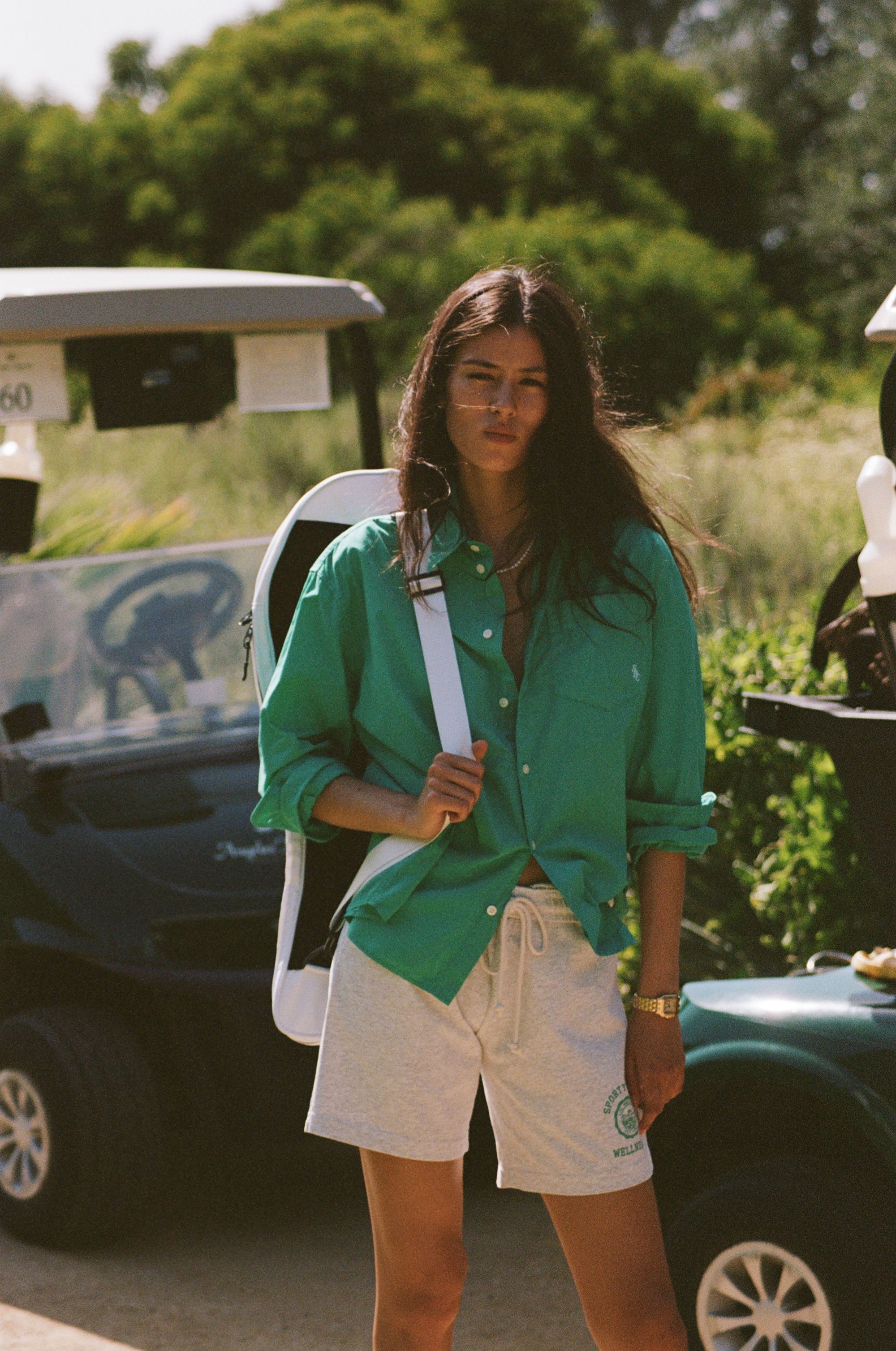 SRC Oversized Shirt - Caribbean/White - Women