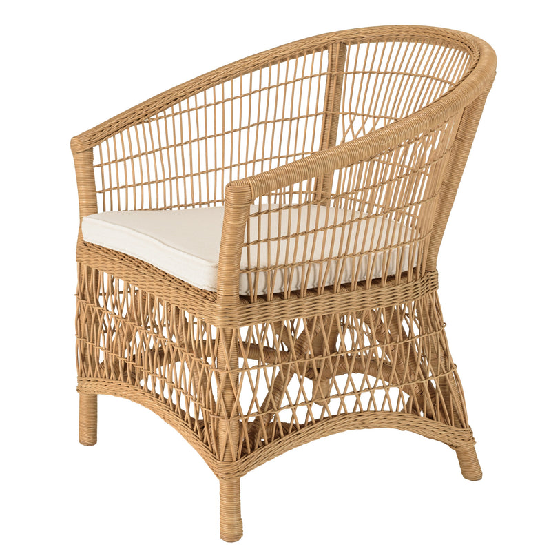 Sillón - Kally - Marrón Miel - Blanco