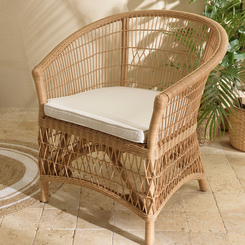 Sillón - Kally - Marrón Miel - Blanco