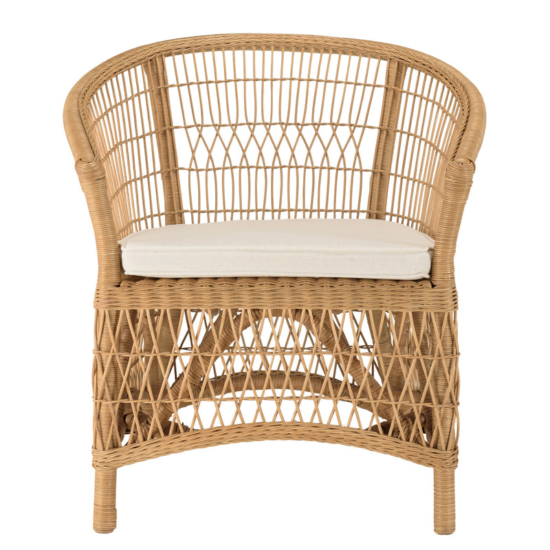 Sillón - Kally - Marrón Miel - Blanco