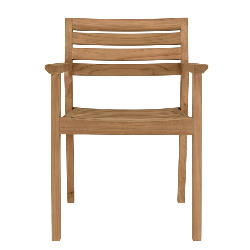 Kally - Lot De 2 Fauteuils Jardin - Teck - Marron
