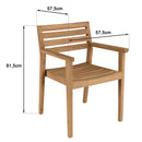 Kally - Lot De 2 Fauteuils Jardin - Teck - Marron