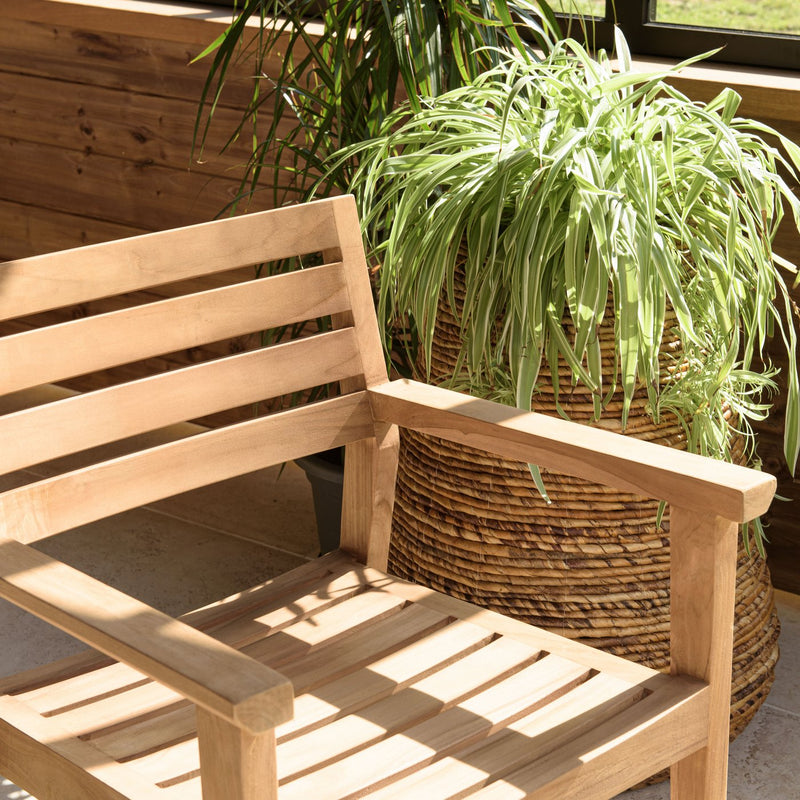 Kally - Lot De 2 Fauteuils Jardin - Teck - Marron