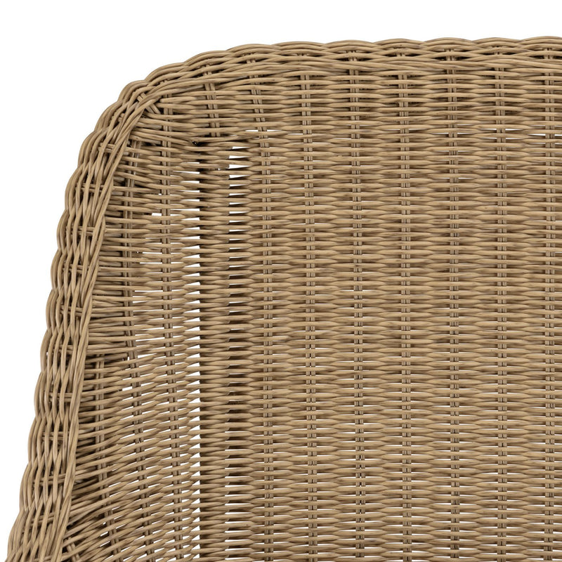 Kally - Lot De 2 Fauteuils Jardin - Rotin Synthétique/Teck/Mousse/Aluminium/Tissu Polyester 100% - Beige/Ecru/Marron