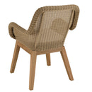 Kally - Lot De 2 Fauteuils Jardin - Rotin Synthétique/Teck/Mousse/Aluminium/Tissu Polyester 100% - Beige/Ecru/Marron