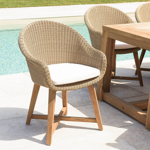 Kally - Lot De 2 Fauteuils Jardin - Beige/Ecru/Marron