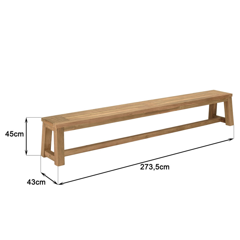 Kally - Banc De Jardin - Teck Recyclé - Marron