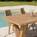 Kally - Table À Manger De Jardin - Teck Recyclé - Marron