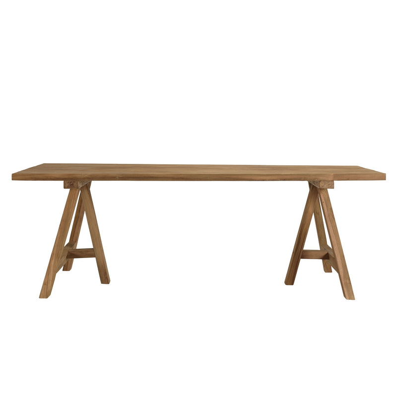 Kally - Table À Manger De Jardin - Teck Recyclé - Marron