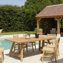 Kally - Table À Manger De Jardin - Teck Recyclé - Marron