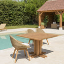 Kally - Table À Manger De Jardin - Teck Recyclé - Marron