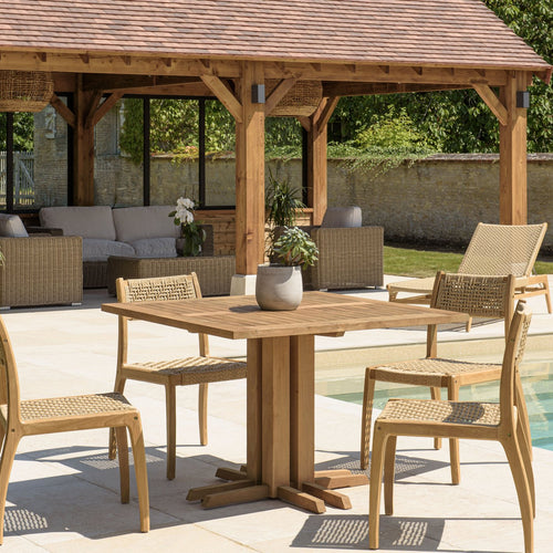 Kally - Table À Manger De Jardin - Marron