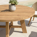 Kally - Table À Manger De Jardin - Teck Recyclé - Marron