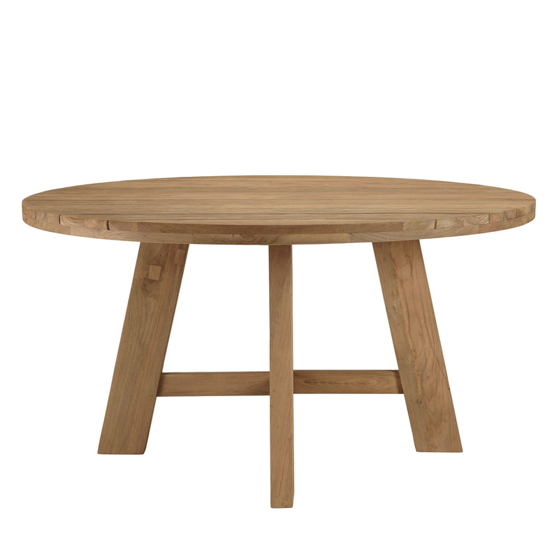 Kally - Table À Manger De Jardin - Teck Recyclé - Marron