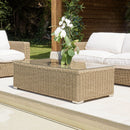 Kally - Salon De Jardin - Rotin Synthétique/Aluminium/Mousse Effilochée, Dacron, Silicone - Taupe/Crème