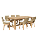 Kally - Salon De Jardin - Aluminium/Mousse/Rotin Synthétique/Teck/Teck Recyclé/Tissu Polyester 100% - Beige/Ecru/Marron
