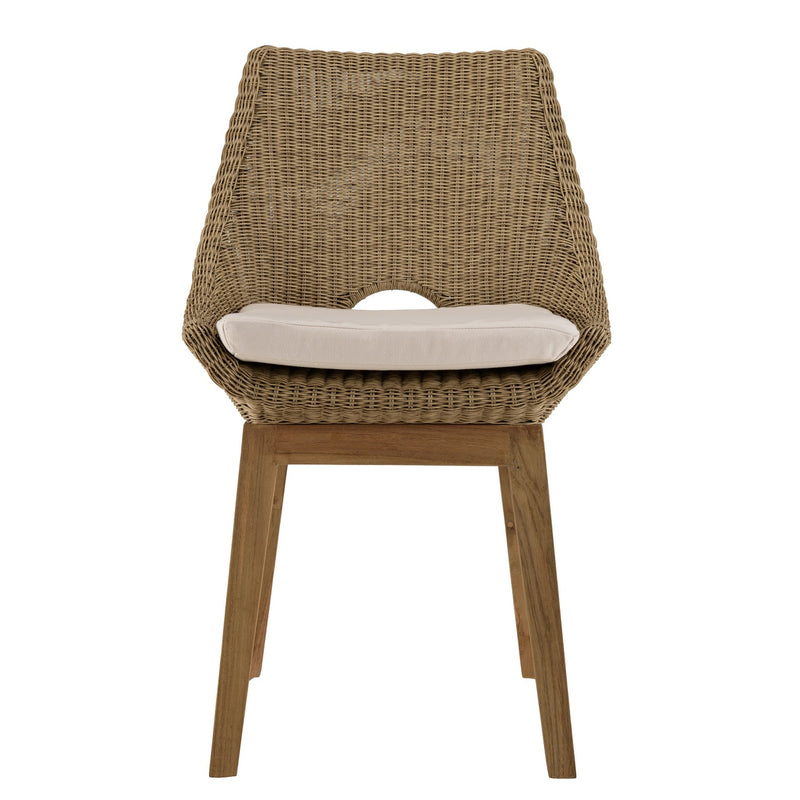 Kally - Salon De Jardin - Aluminium/Mousse/Rotin Synthétique/Teck/Teck Recyclé/Tissu Polyester 100% - Beige/Ecru/Marron
