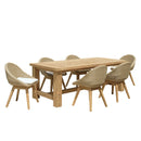 Kally - Salon De Jardin - Aluminium/Mousse/Rotin Synthétique/Teck/Teck Recyclé/Tissu Polyester 100% - Beige/Ecru/Marron