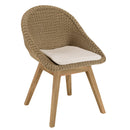Kally - Salon De Jardin - Aluminium/Mousse/Rotin Synthétique/Teck/Teck Recyclé/Tissu Polyester 100% - Beige/Ecru/Marron