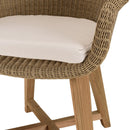 Kally - Salon De Jardin - Aluminium/Mousse/Rotin Synthétique/Teck/Teck Recyclé/Tissu Polyester 100% - Beige/Ecru/Marron