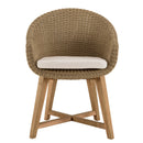 Kally - Salon De Jardin - Aluminium/Mousse/Rotin Synthétique/Teck/Teck Recyclé/Tissu Polyester 100% - Beige/Ecru/Marron