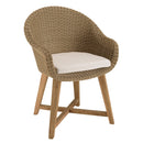 Kally - Salon De Jardin - Aluminium/Mousse/Rotin Synthétique/Teck/Teck Recyclé/Tissu Polyester 100% - Beige/Ecru/Marron