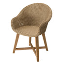 Kally - Salon De Jardin - Aluminium/Mousse/Rotin Synthétique/Teck/Teck Recyclé/Tissu Polyester 100% - Beige/Ecru/Marron