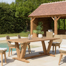 Kally - Salon De Jardin - Aluminium/Mousse/Rotin Synthétique/Teck/Teck Recyclé/Tissu Polyester 100% - Beige/Ecru/Marron