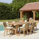 Kally - Salon De Jardin - Aluminium/Mousse/Rotin Synthétique/Teck/Teck Recyclé/Tissu Polyester 100% - Beige/Ecru/Marron
