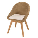 Kally - Salon De Jardin - Aluminium/Mousse/Rotin Synthétique/Teck/Teck Recyclé/Tissu Polyester 100% - Beige/Ecru/Marron