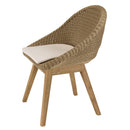 Kally - Salon De Jardin - Aluminium/Mousse/Rotin Synthétique/Teck/Teck Recyclé/Tissu Polyester 100% - Beige/Ecru/Marron
