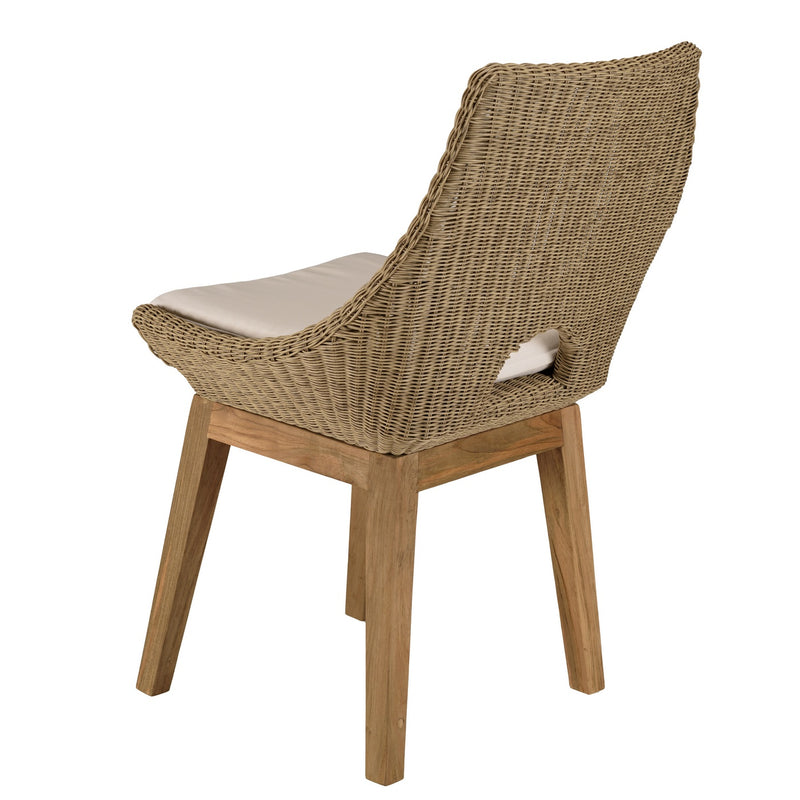 Kally - Salon De Jardin - Aluminium/Mousse/Rotin Synthétique/Teck/Teck Recyclé/Tissu Polyester 100% - Beige/Ecru/Marron