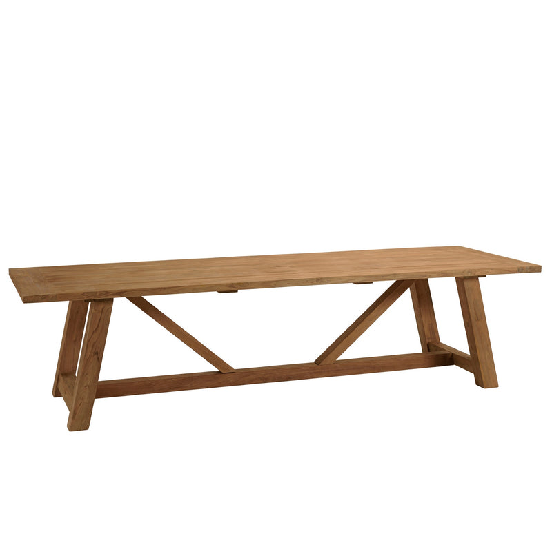 Kally - Table À Manger De Jardin - Teck Recyclé - Marron