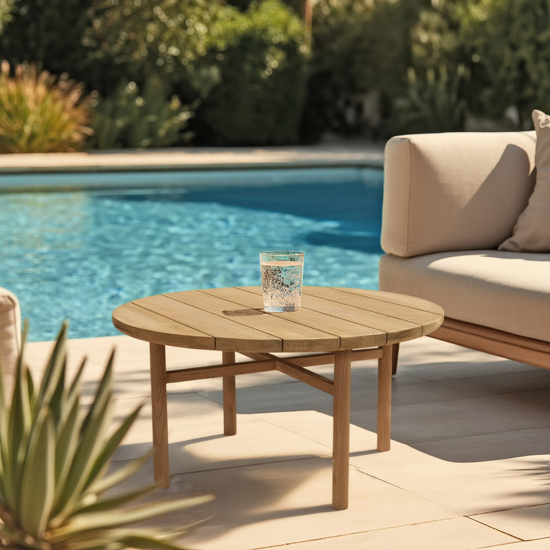 Kally - Table Basse De Jardin - Teck Recyclé - Marron