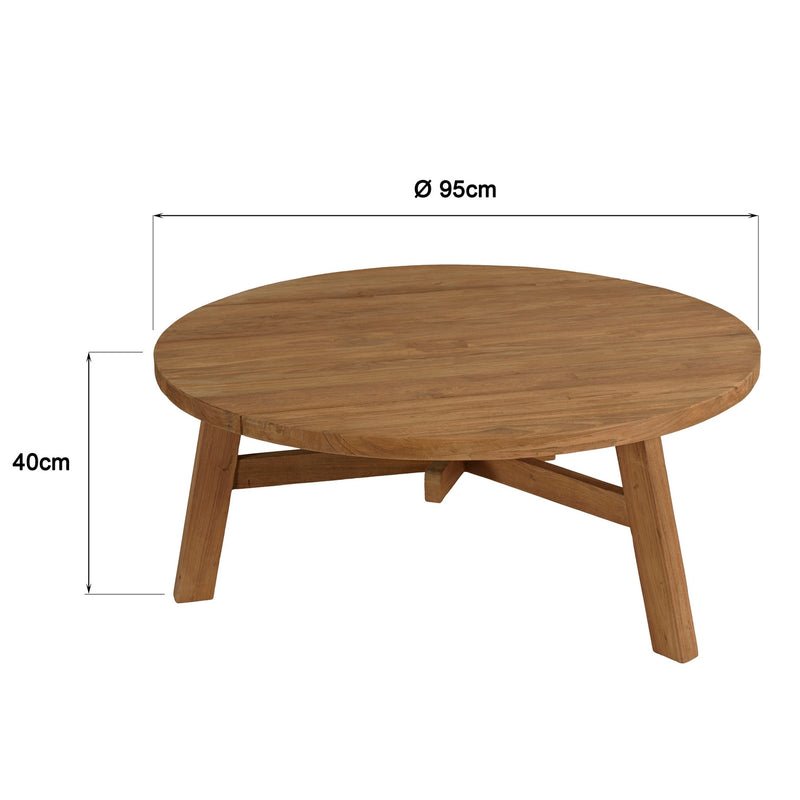Kally - Table Basse De Jardin - Teck Recyclé - Marron