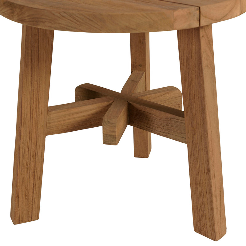 Kally - Table D'Appoint De Jardin - Teck Recyclé - Marron