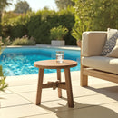 Kally - Table D'Appoint De Jardin - Teck Recyclé - Marron