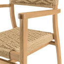 Valeria - Lot De 2 Fauteuils Jardin - Teck/Rotin Synthétique - Bois Clair/Beige