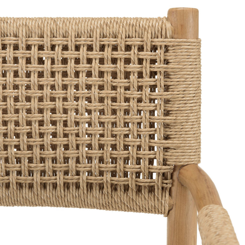 Valeria - Lot De 2 Fauteuils Jardin - Teck/Rotin Synthétique - Bois Clair/Beige