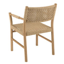 Valeria - Lot De 2 Fauteuils Jardin - Teck/Rotin Synthétique - Bois Clair/Beige
