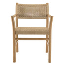 Valeria - Lot De 2 Fauteuils Jardin - Teck/Rotin Synthétique - Bois Clair/Beige