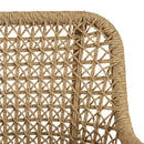 Valeria - Lot De 2 Fauteuils Jardin - Teck/Rotin Synthétique/Olefin/Mousse Polyuréthane - Bois Clair/Blanc/Beige