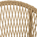 Valeria - Lot De 2 Fauteuils Jardin - Teck/Rotin Synthétique/Olefin/Mousse Polyuréthane - Bois Clair/Blanc/Beige