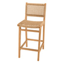 Valeria - Lot De 2 Tabourets Bar De Jardin - Bois Clair/Beige