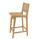 Valeria - Lot De 2 Tabourets Bar De Jardin - Bois Clair/Beige