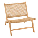 Valeria - Lot De 2 Fauteuils Jardin - Teck/Rotin Synthétique - Bois Clair/Beige