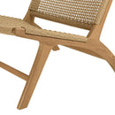 Valeria - Lot De 2 Fauteuils Jardin - Teck/Rotin Synthétique - Bois Clair/Beige