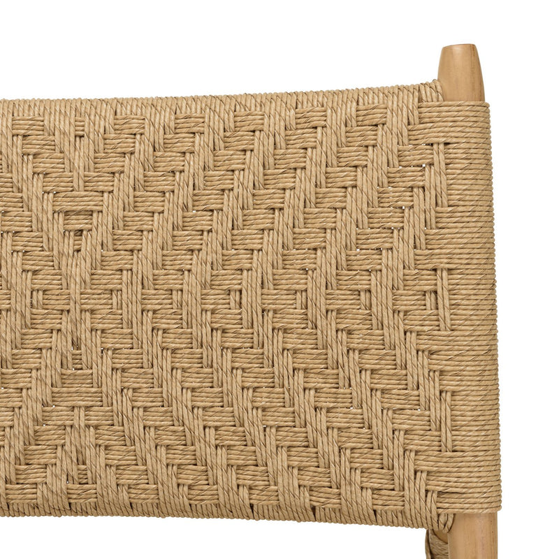 Valeria - Lot De 2 Fauteuils Jardin - Teck/Rotin Synthétique - Bois Clair/Beige