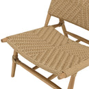 Valeria - Lot De 2 Fauteuils Jardin - Teck/Rotin Synthétique - Bois Clair/Beige