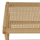 Valeria - Banc De Jardin - Teck/Rotin Synthétique - Bois Clair/Beige